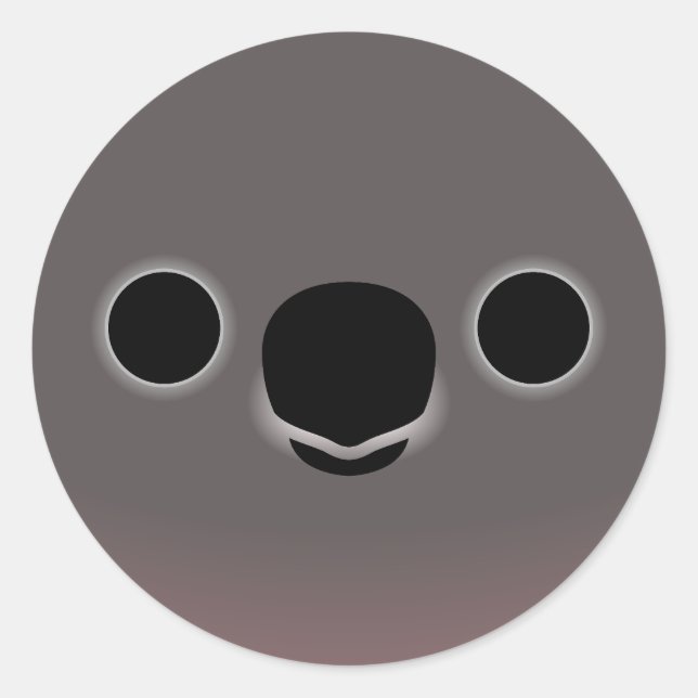 Pegatina Redonda La cara de un loro de Bourke (Anverso)