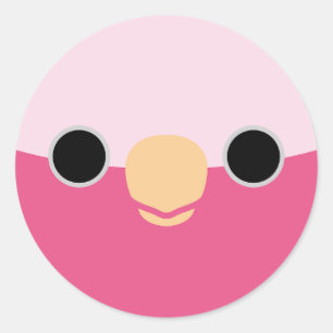 Pegatina Redonda La cara de una Galah