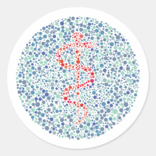 Pegatina Redonda La carretera de Asclepius Ishihara Test