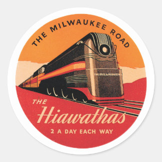 Pegatina Redonda La carretera de Milwaukee