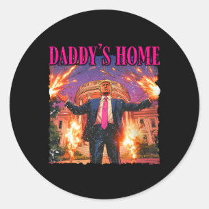 Pegatina Redonda La Casa Blanca de Daddys Trump