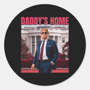 Pegatina Redonda La casa de papá Trump Return 45 47 Funny Trump 202