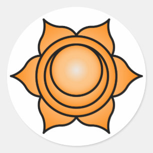 Pegatina Redonda La Chakra Sacral
