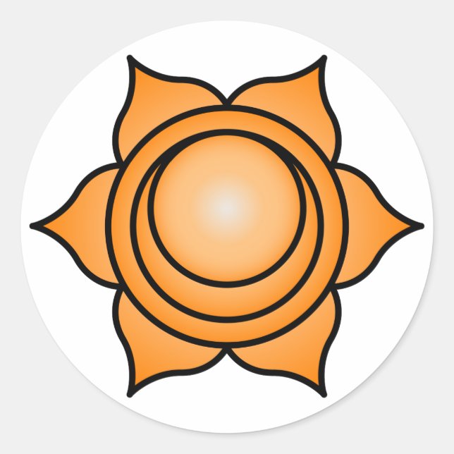 Pegatina Redonda La Chakra Sacral (Anverso)