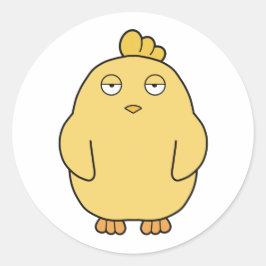 Pegatina Redonda La chica aburrida