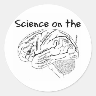 Pegatina Redonda La ciencia en el cerebro