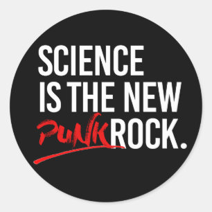 Pegatina Redonda La ciencia es la nueva roca del punk