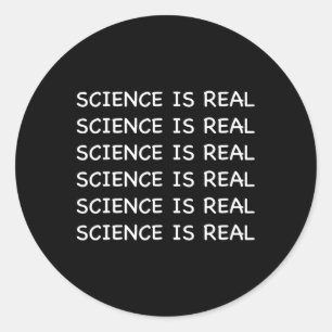 Pegatina Redonda La ciencia es real 