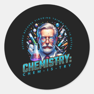 Pegatina Redonda La Ciencia Porque Entender Las Cosas Es Mejor
