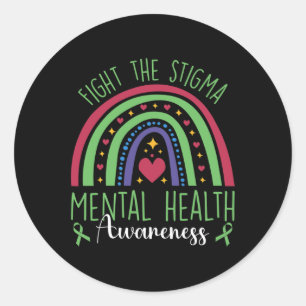 Pegatina Redonda La Cinta Verde para la Concienciación sobre la Sal