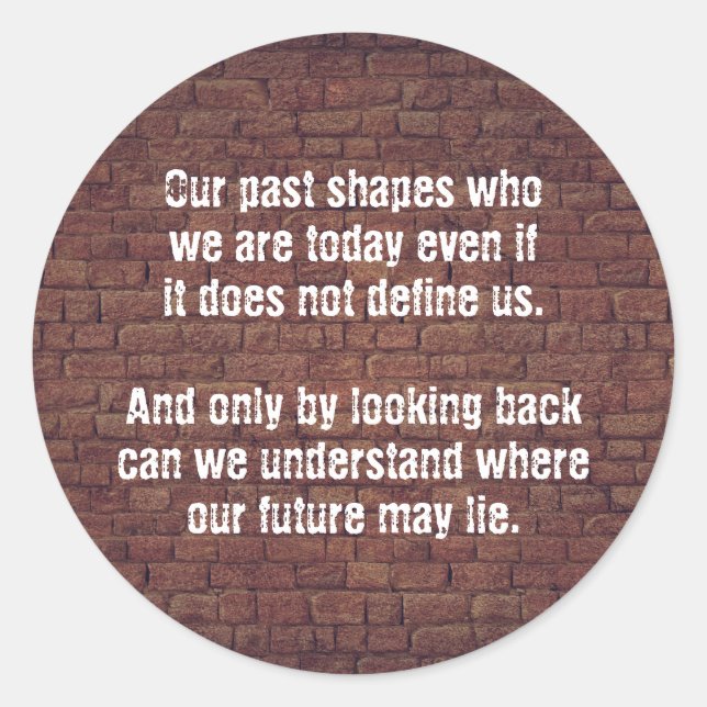 Pegatina Redonda La cita anterior (Anverso)