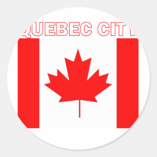 Pegatina Redonda La ciudad de Quebec
