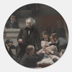 Pegatina Redonda La clínica bruta de Thomas Eakins