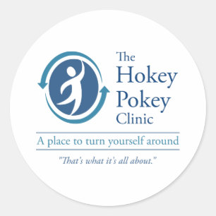 Pegatina Redonda La Clínica Hokey Pokey