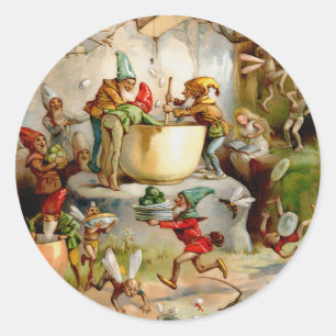 Pegatina Redonda La cocina de los Gnomes - 1895