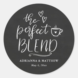 Pegatina Redonda La combinación perfecta para amantes del café Piza