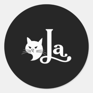 Pegatina Redonda La Comma Del Gato La Kamala Harris En Las Eleccion