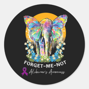 Pegatina Redonda La conciencia del elefante nomeolvides-yo-no Heime