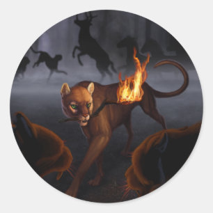 Pegatina Redonda La criatura de Ratha