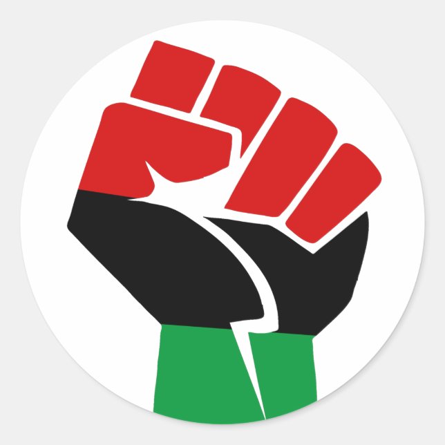 Pegatina Redonda La cultura negra importa (Anverso)