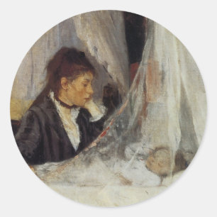 Pegatina Redonda La cuna de Berthe Morisot