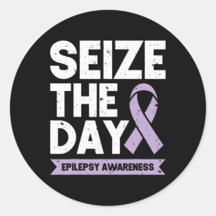 Pegatina Redonda La curiosa conciencia de la epilepsia se apropia d