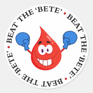 Pegatina Redonda La diabetes no me golpeará