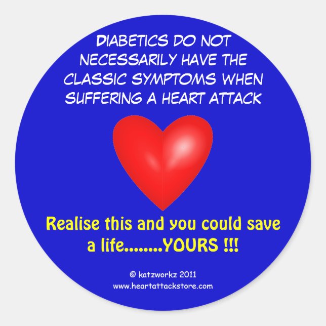 Pegatina Redonda La diabetes no necesariamente tiene (Anverso)