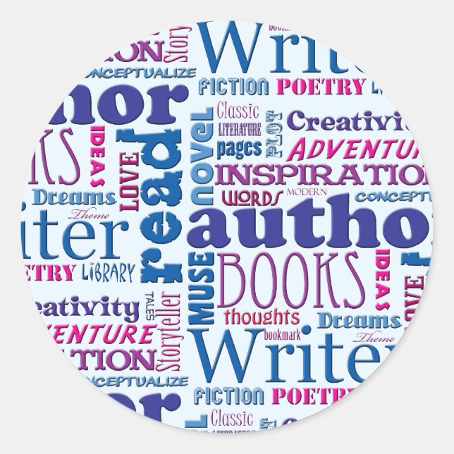 Pegatina Redonda La diversión es autor del modelo (Anverso)