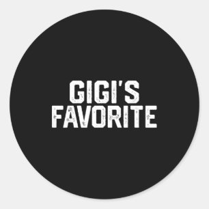 Pegatina Redonda La divertida abuela favorita de Gigi Granhild Vint