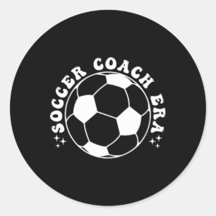 Pegatina Redonda La divertida cosecha de mi entrenador de fútbol er