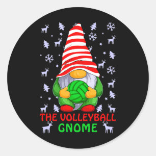 Pegatina Redonda La divertida familia de los Navidades del voleibol