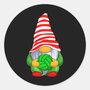 Pegatina Redonda La divertida familia de los Navidades del voleibol