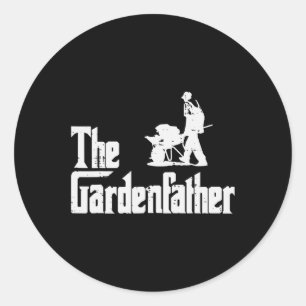 Pegatina Redonda La divertida película de Gardenfather Pun Fathers