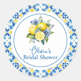 Pegatina Redonda La Dolce Vita Desayuno de Novia con Limón