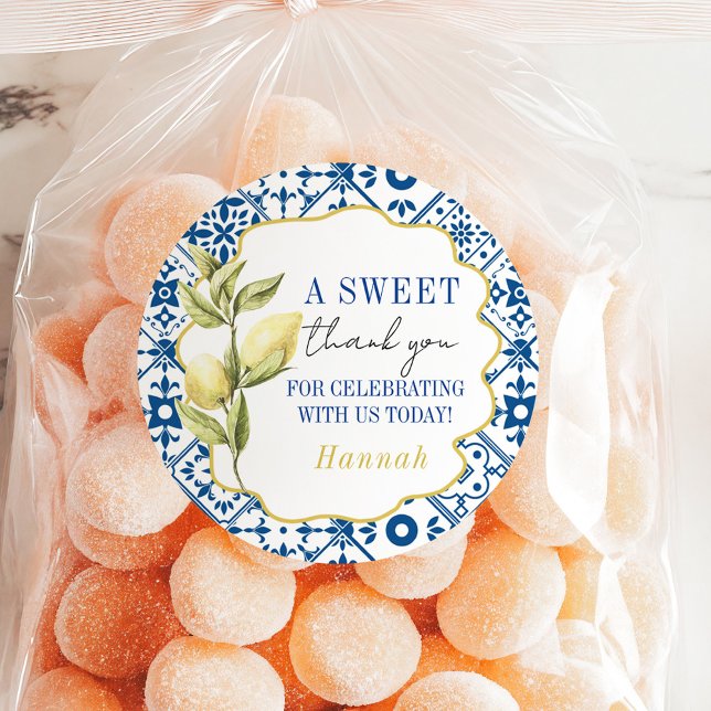 Pegatina Redonda La Dolce Vita Gracias por el limón italiano (Subido por el creador)