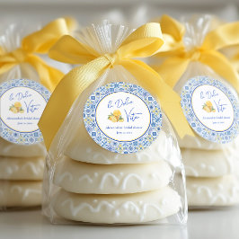 Pegatina Redonda La Dolce Vita Italiana Summer Bridal Shower Favor