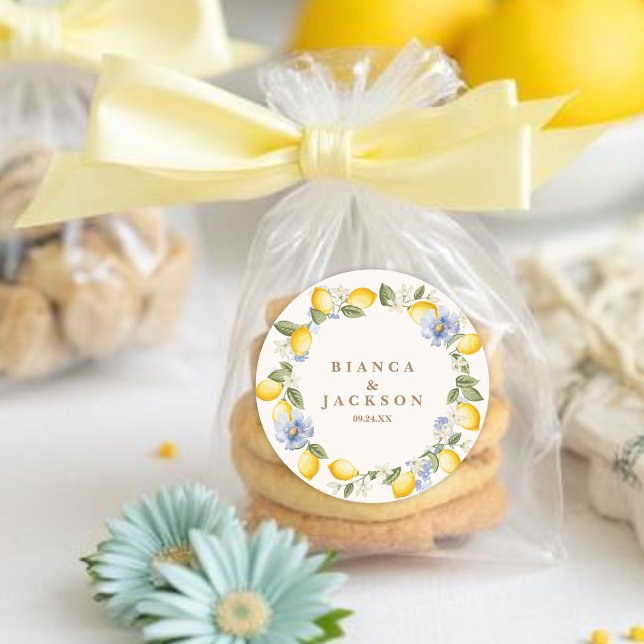 Pegatina Redonda La Dolce Vita Lemon italian wedding name (Subido por el creador)