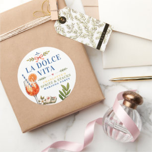 Pegatina Redonda La Dolce Vita Mahjong Spritz & Stacks