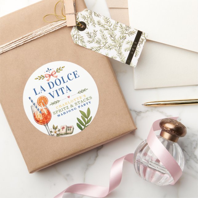 Pegatina Redonda La Dolce Vita Mahjong Spritz & Stacks (Regalar)