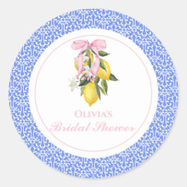 Pegatina Redonda La Dolce Vita Rosa Limón Arco Boda Regalo