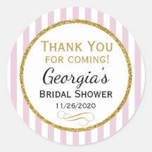 La ducha de novia rosada Gracias Por Favorecer Las