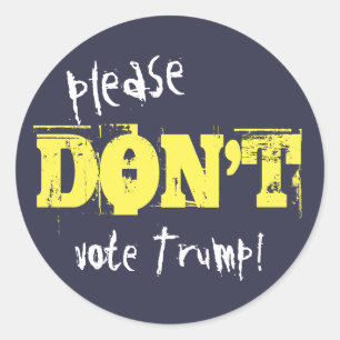 Pegatina Redonda La elección 2016 no vota por favor el triunfo