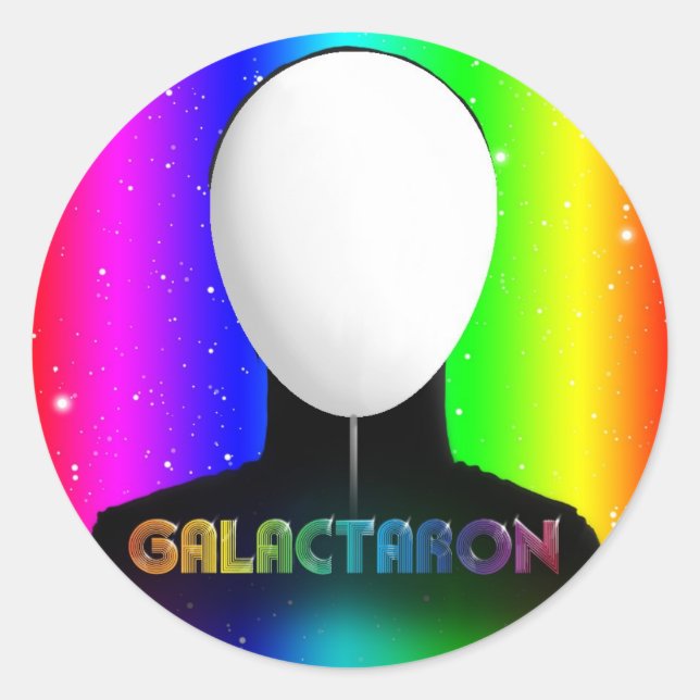 Pegatina Redonda La emoción desconocida de un cantante (Anverso)