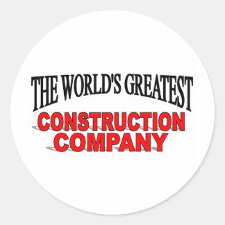 Pegatina Redonda La empresa de construcción más grande del mundo