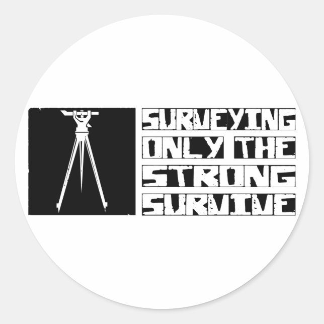 Pegatina Redonda La encuesta sobrevive (Anverso)