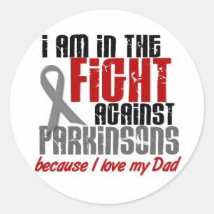Pegatina Redonda La enfermedad de Parkinson EN la LUCHA PARA MI