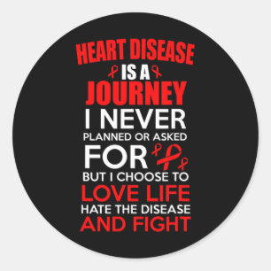 Pegatina Redonda La Enfermedad Es Una Conciencia Sobre El Viaje