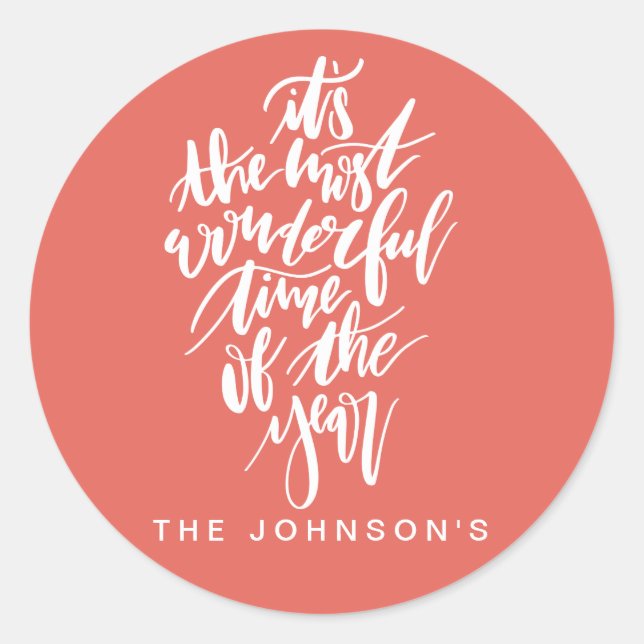 Pegatina Redonda la época más maravillosa del año... (Anverso)