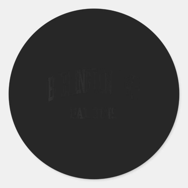 Pegatina Redonda La escuela secundaria de Burlington Township Hs Bu (Anverso)